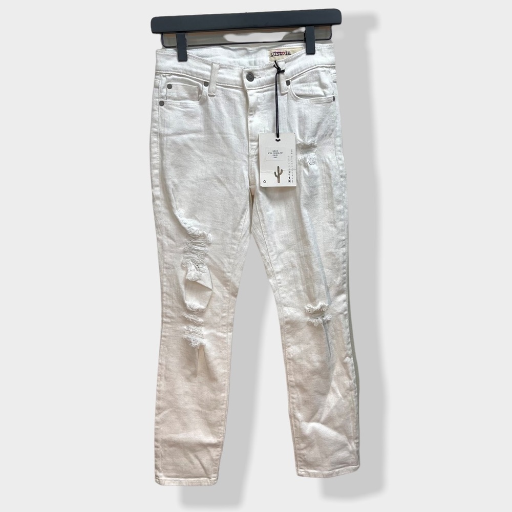 PISTOLA Oslo White Skinny Jeans New